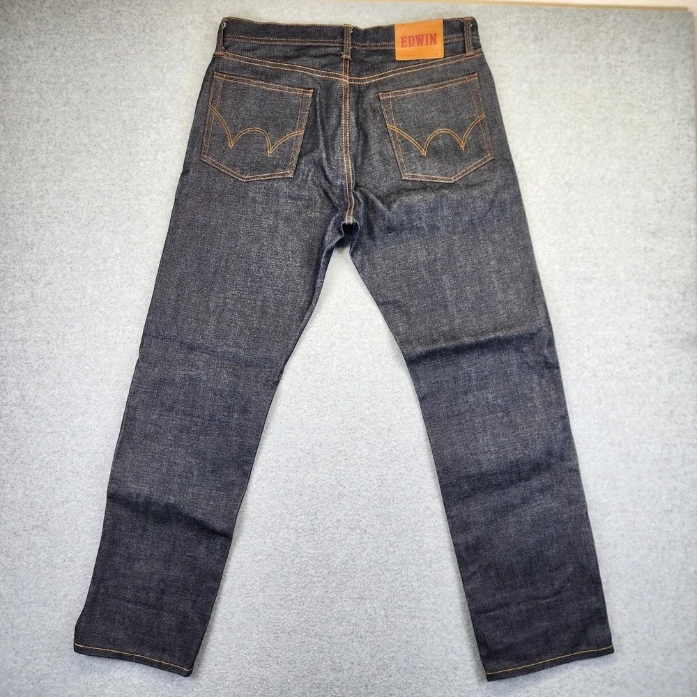 Edwin Mens 32x31 AKT03 Akita Straight Rainbow Selvedge 13.5oz Denim Jeans Japan
